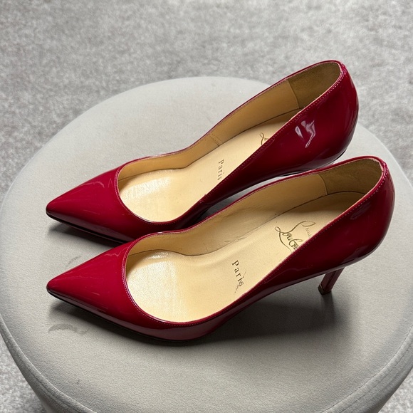 Christian Louboutin Glossy Red Heels - Picture 2 of 9